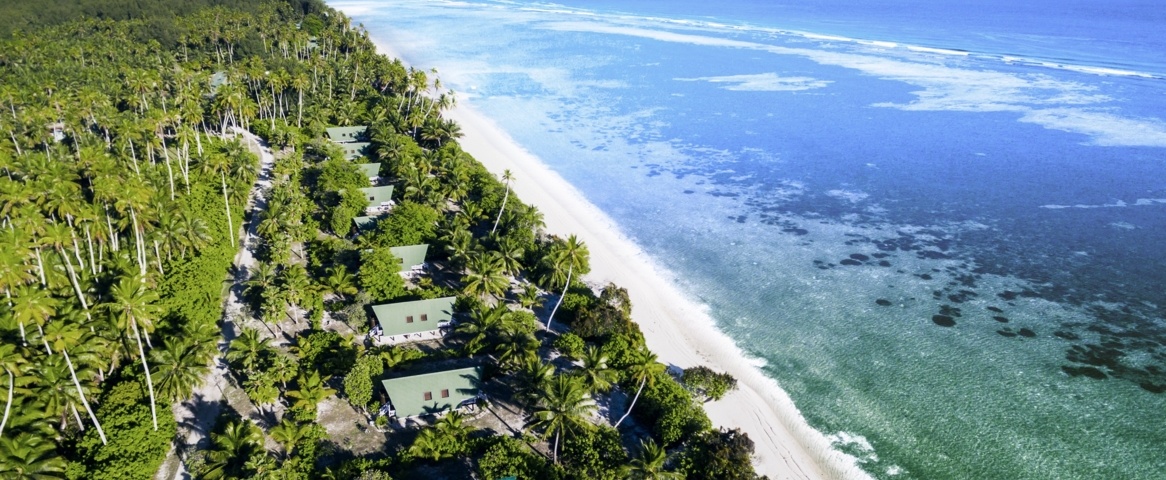 Alphonse Beach Bungalow Aerial Seychelles